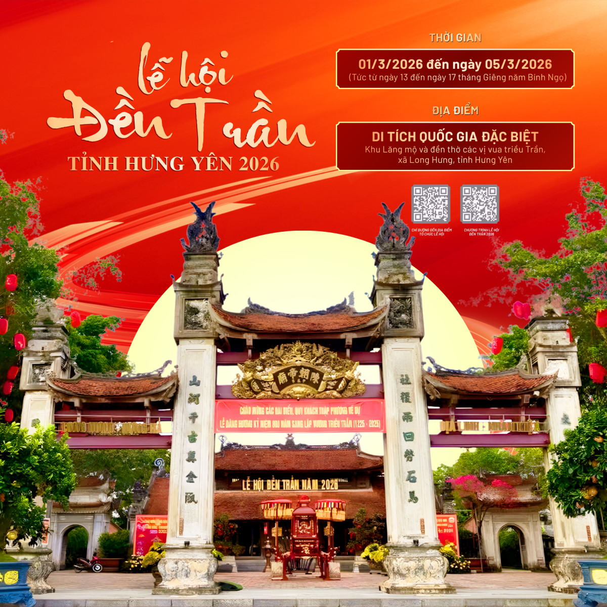 Kế hoạch tổ chức Lễ hội Đền Trần năm 2026