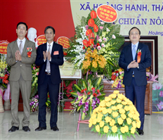 Xã Hoàng Hanh đón bằng công nhận xã đạt chuẩn nông thôn mới