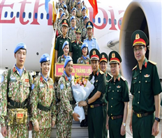 Đội Công binh số 2 lên đường thực hiện nhiệm vụ quốc tế tại Abyei