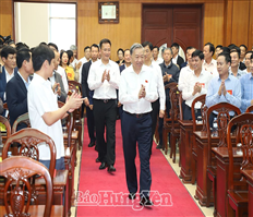 Một số hình ảnh của Tổng Bí thư Tô Lâm tại buổi tiếp xúc cử tri thành phố Hưng Yên