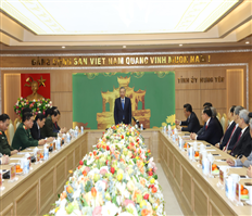 Tổng Bí thư Tô Lâm thăm, chúc tết Đảng bộ, chính quyền và Nhân dân tỉnh Hưng Yên